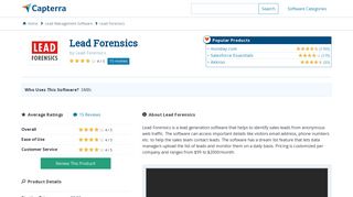 Lead Forensics Reviews and Pricing - 2019 - Capterra