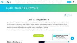 Bitrix24: Lead Tracking Software