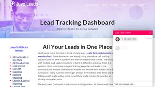 Track All Your Leads in One Dashboard | Juvo Leads