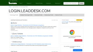 login.leaddesk.com Technology Profile - BuiltWith