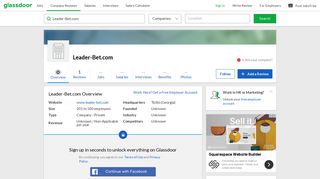Working at Leader-Bet.com | Glassdoor