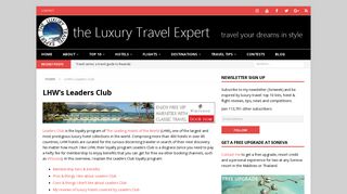 The Leading Hotels of the World's loyalty program explained - the ...