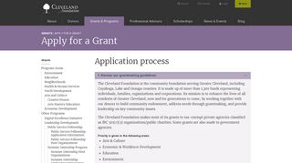 Apply for a Grant | The Cleveland Foundation