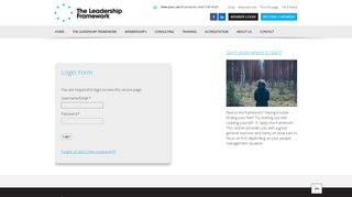 Login success - The Leadership Framework