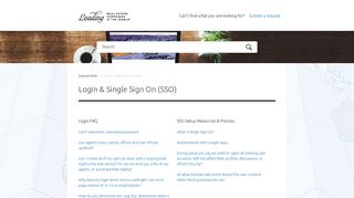 Login & Single Sign On (SSO) - Support Desk - LeadingRE