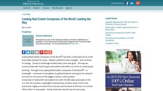 Leading Real Estate Companies of the World: Leading the Way ...