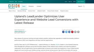 Upland's LeadLander Optimizes User Experience and Website Lead ...
