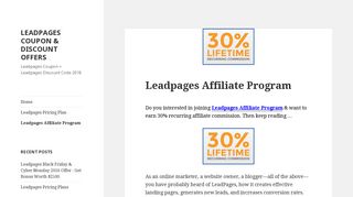 Leadpages Affiliate Program | LEADPAGES COUPON & DISCOUNT ...