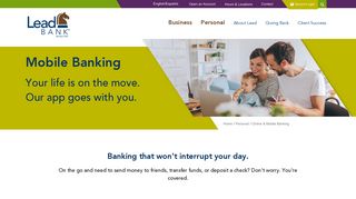 Personal Online Mobile Banking | Lead Bank Community Bank