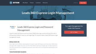 Leads 360 Express Login Management - Team Password Manager