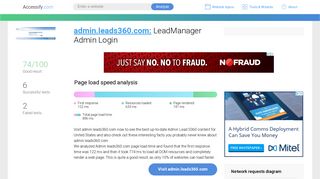 Access admin.leads360.com. LeadManager Admin Login