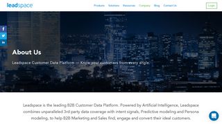 Leadspace B2B Customer Data Platform - About Us