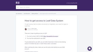 How to get access to Leaf Data System | GrowFlow Help Center