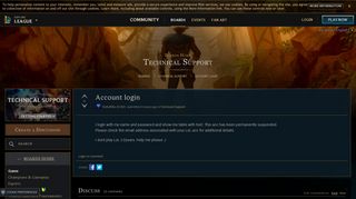 Account login - EUW boards - League of Legends