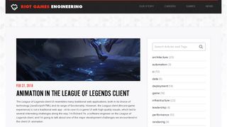 Animation in the League of Legends Client | Riot Games Engineering