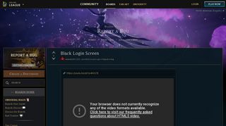 Black Login Screen - League of Legends boards