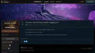 Anyone else having trouble logging in? - League of Legends Boards