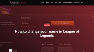 How to change your name in League of Legends - PwrDown
