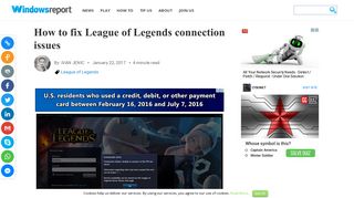 How to fix League of Legends connection issues - Windows Report