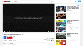 League of Legends login error fix 2018 - YouTube