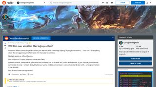 Will Riot ever admitted Mac login problem? : leagueoflegends - Reddit