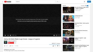 Aatrox, the Darkin Blade | Login Screen - League of Legends - YouTube