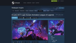 Arcade 2017 Login Screen Animation League of Legends