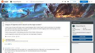 League of legends won't launch to the login screen ...