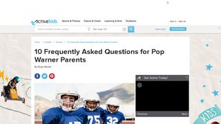 10 Frequently Asked Questions for Pop Warner Parents | ACTIVEkids