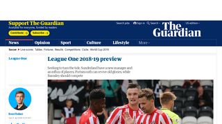 League One 2018-19 preview| Ben Fisher | Football | The Guardian