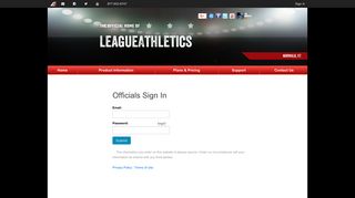 Officials Sign in | LeagueAthletics.com