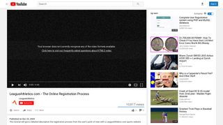 LeagueAthletics.com - The Online Registration Process - YouTube