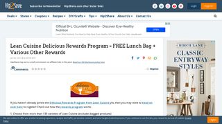 Lean Cuisine Delicious Rewards Program = FREE Lunch Bag + ...