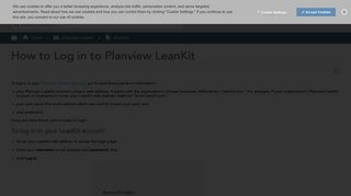 How to Log in to Planview LeanKit - Planview Customer Success Center