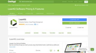 LeanKit Software 2019 Pricing & Features | GetApp®