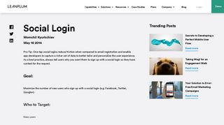 App User Social Login | Leanplum