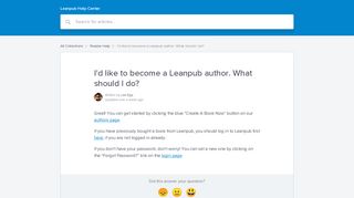 I'd like to become a Leanpub author. What should I do? | Leanpub ...