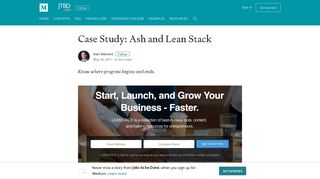 Case Study: Ash and Lean Stack – Jobs to be Done