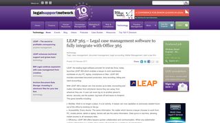 LEAP 365 – Legal case management software to fully integrate with ...