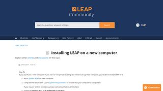 Installing LEAP on a new computer
