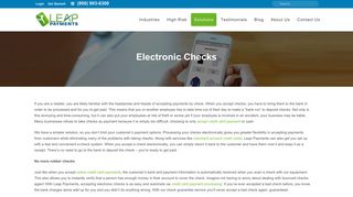 Electronic Checks | Leap Payments