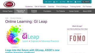 ASGE | GI Leap - Online Learning