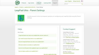 LeapPad Ultra Parent Setting FAQ | LeapFrog