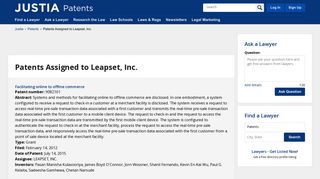 Patents Assigned to Leapset, Inc. - Justia Patents Search