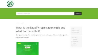 What is the LeapTV registration code and what do I do with it? - leapfrog
