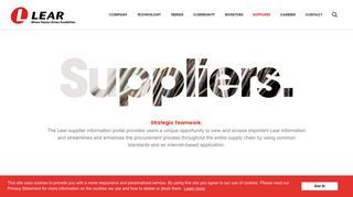 Supplier Information Portal | Lear Corporation