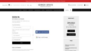 Sign In to Your Account - Giorgio Armani Beauty