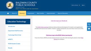 Education Technology / Moodle - Baldwin County Public Schools