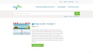 Learning objects Bridge builder: triangles 1 - View details - Scootle