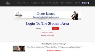 Student Area - LearnGuitarInLondon.com - Drue James